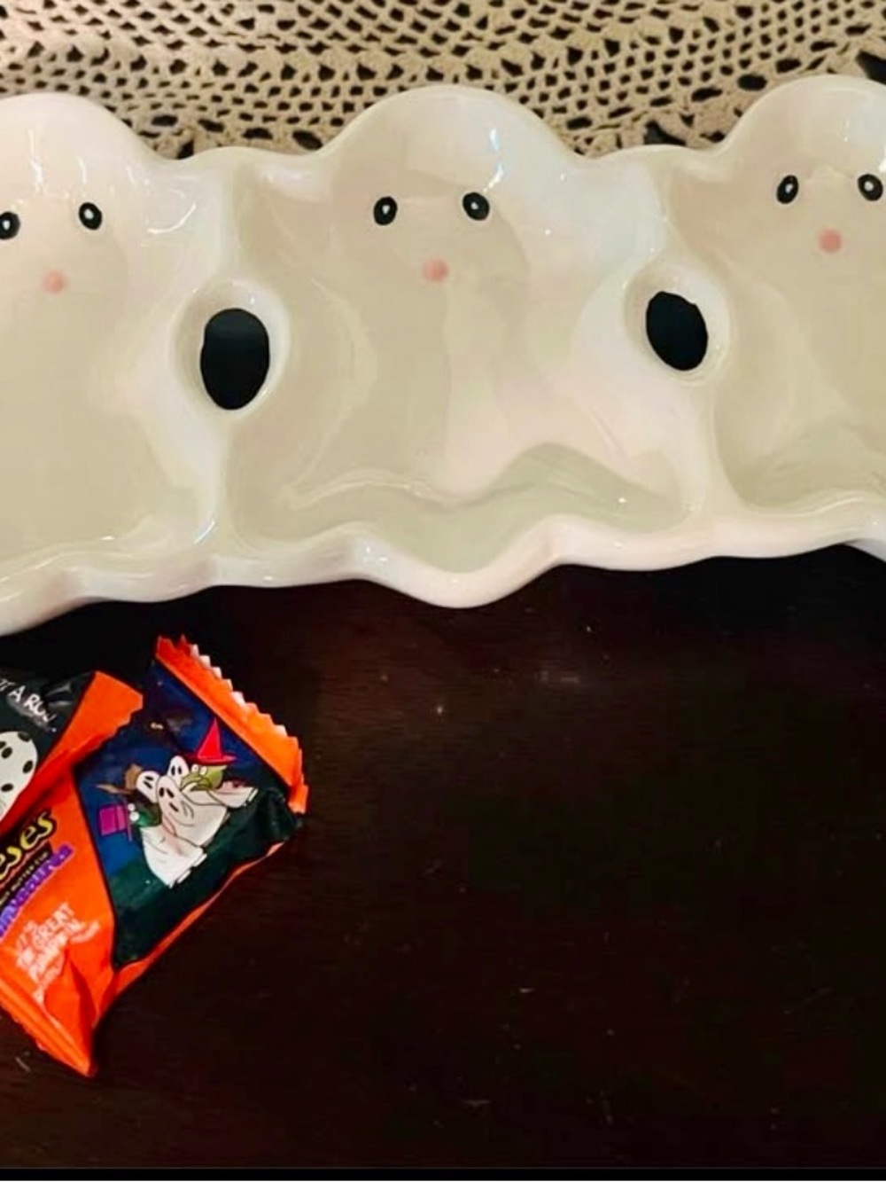 New Ceramic Ghost Trio Candy Dish #325